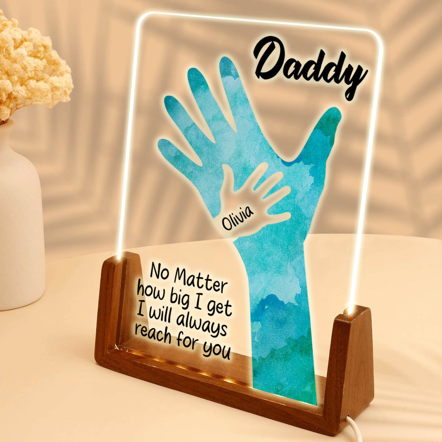 Personalize Father Forever LED Acrylic Plaque