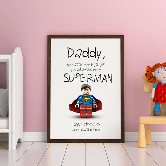 Personalize Superhero Daddy Canvas