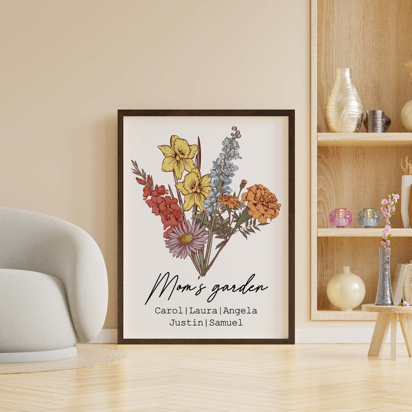 POC Personalised Birth flower Canvas