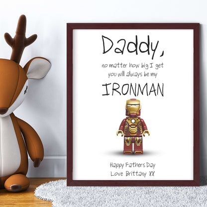 Personalize Superhero Daddy Canvas