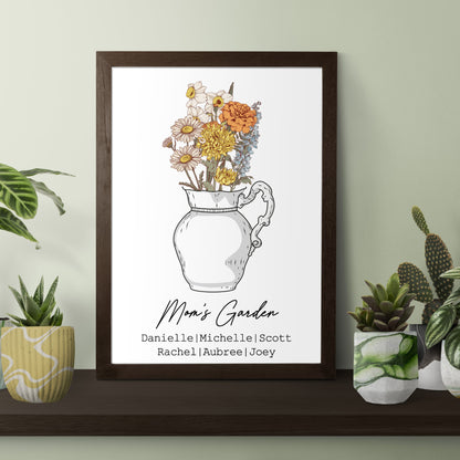 POC Personalised Birth flower Canvas — customer review photo showing received personalized product