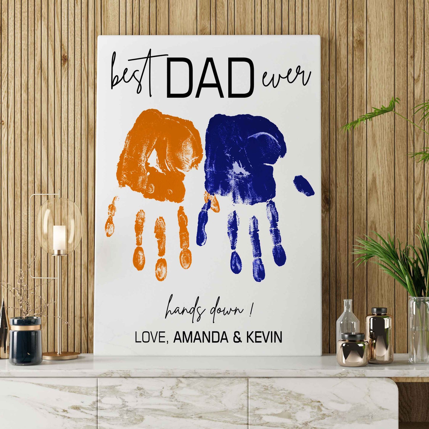 POC customized Best DAD ever handsdown canvas