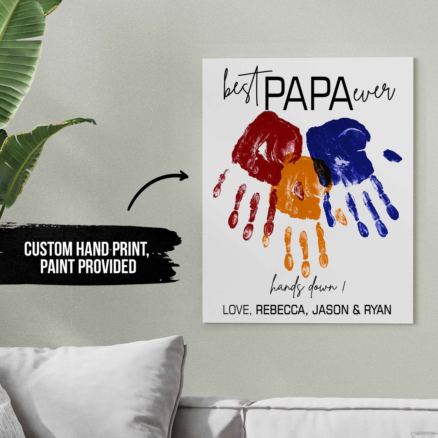 POC customized Best DAD ever handsdown canvas