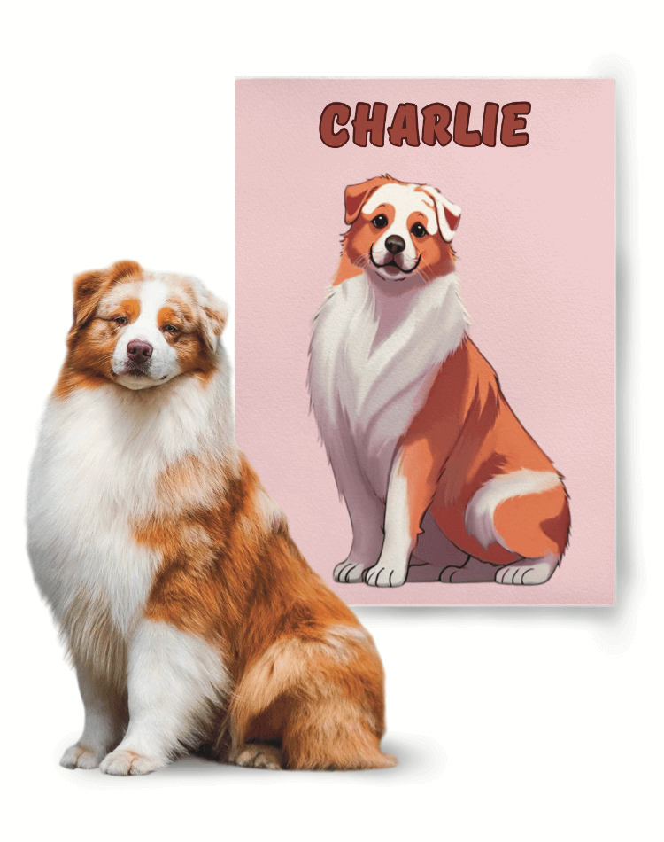 POC Hand Drawn Pet Portrait — secure packaging for safe US shipping and delivery