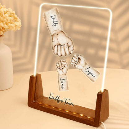 Personalize Fist Bump LED Light Acrylic Plaque