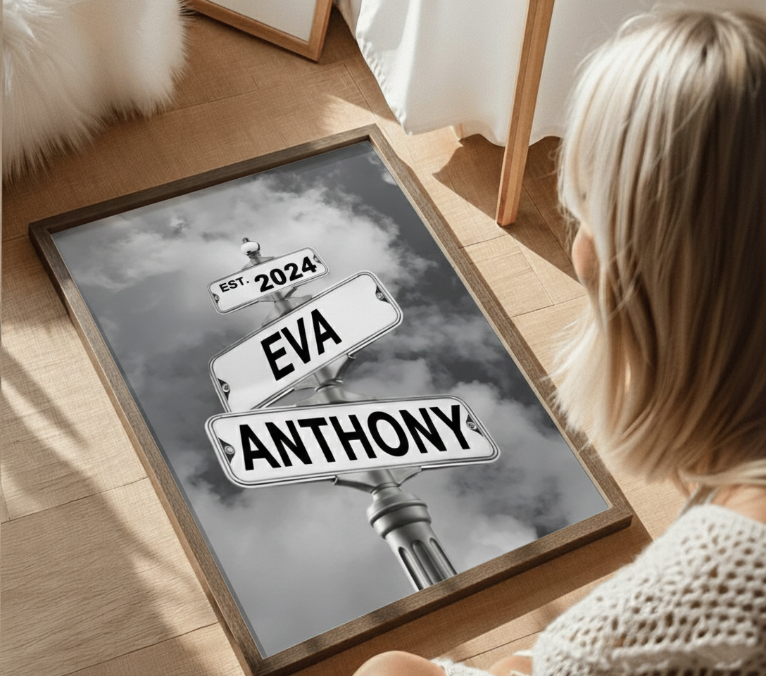  street sign styled name portrait 