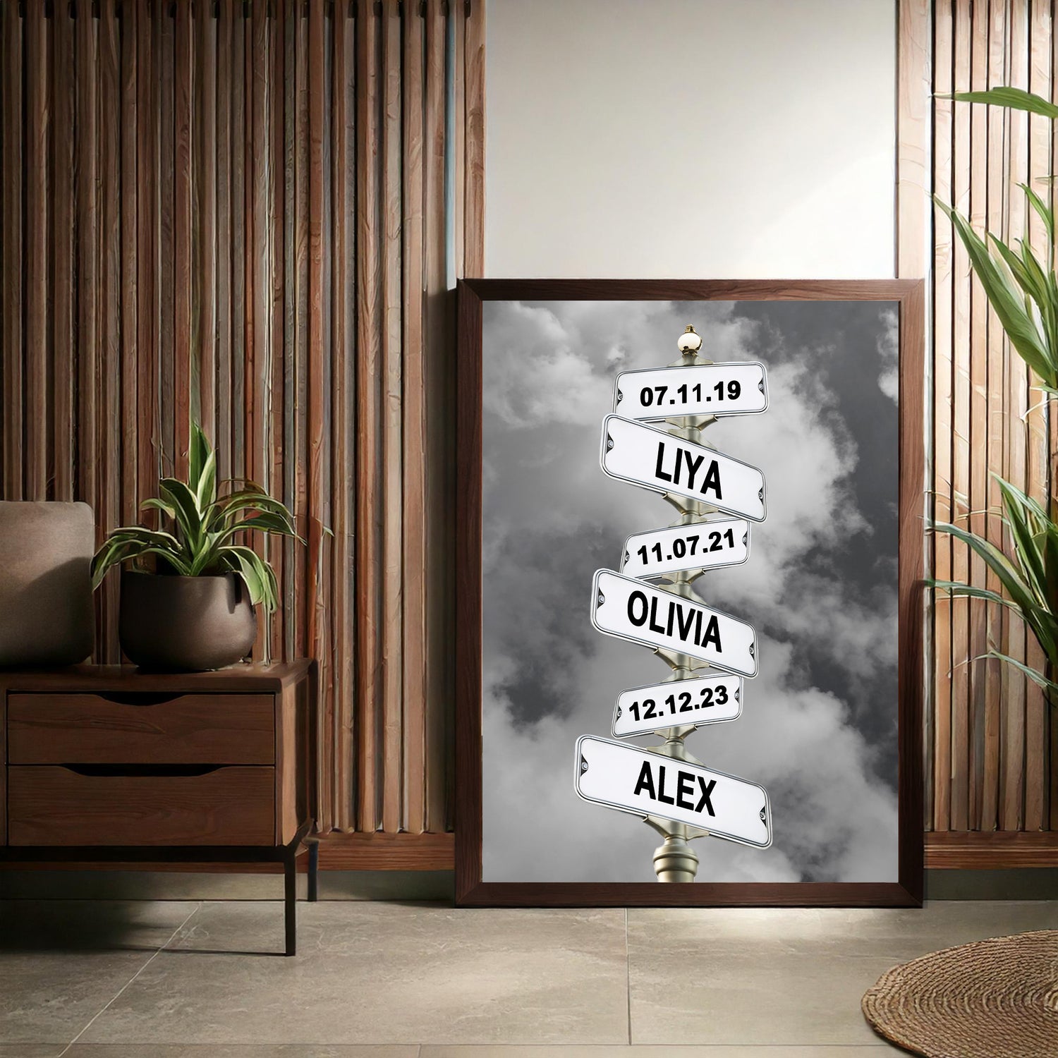 POC Street Sign Family Canvas — available size options and dimensions comparison