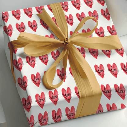 Wrap with love - Custom Gift Wrapping Paper Roll