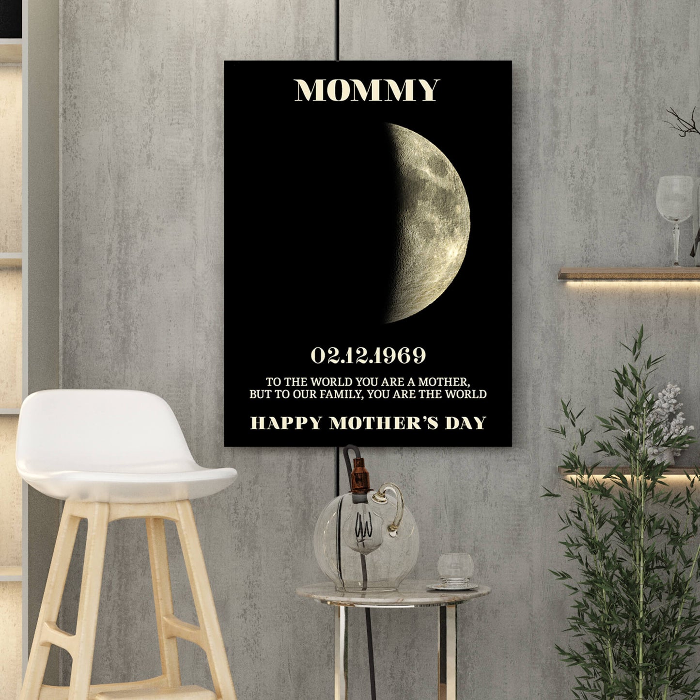 Personalised Moon Phase Canvas