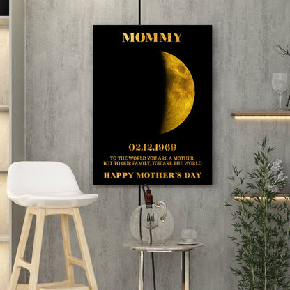 Personalised Moon Phase Canvas