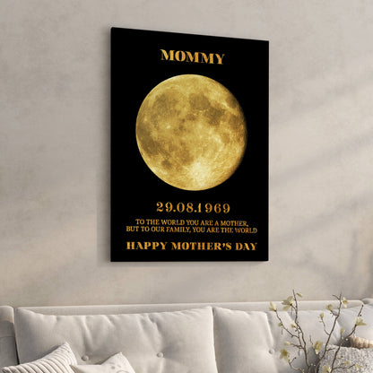 Personalised Moon Phase Canvas