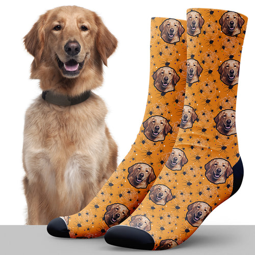 *Halloween Special* Spiderwebs Custom Pet Socks