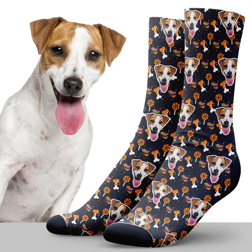 *Halloween Special* Halloween Candy Custom Pet Socks