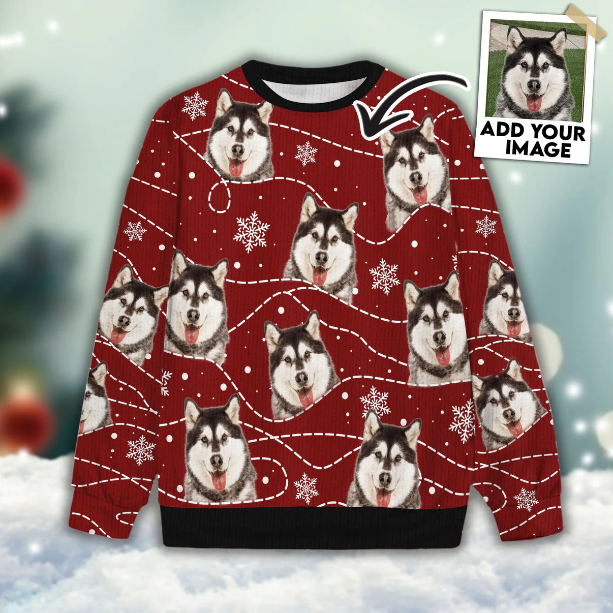 Custom Ugly Sweater - Snow-line