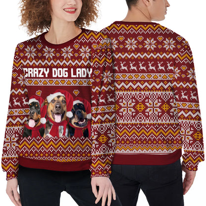 Custom Ugly Sweater - Crazy Dog Lady