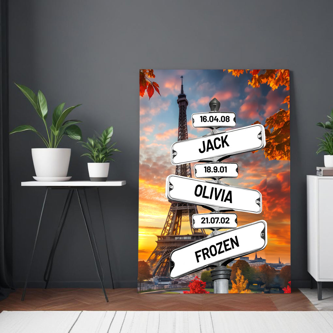 POC Street Sign Family Canvas — customer review photo showing received personalized product