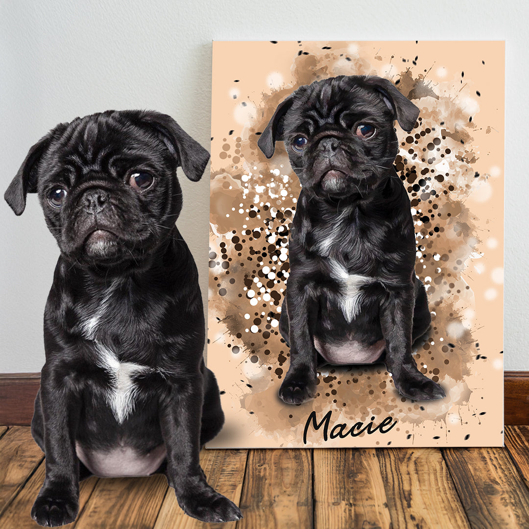 Personalized Pet Art - Canvas — customer review photo showing received personalized product