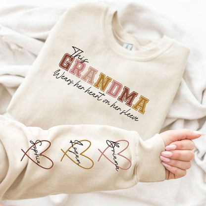 This MAMA Wears her Heart on her Sleeve Sweatshirt