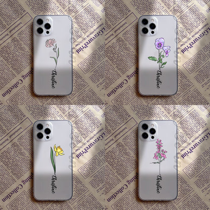 Personalized Birth Flower Phone Case