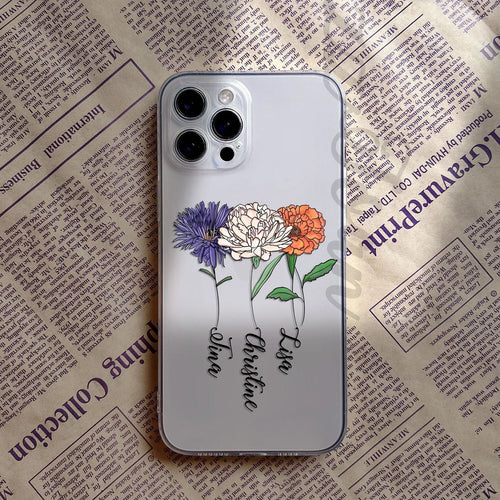 Personalized Birth Flower Phone Case