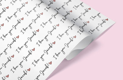 Wrap with love - Custom Gift Wrapping Paper Roll