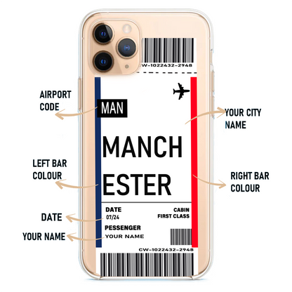 Personalised Boarding Pass Phone Case