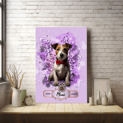 Pet Memorial Canvas With 'Scan & Play’ QR Code