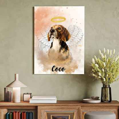 Memorial Keepsake Canvas — canvas wall display in modern living room setting