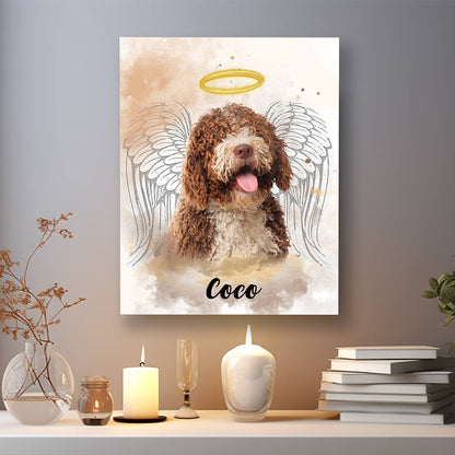 Memorial Keepsake Canvas — multi-pet portrait option, showing two pets on one canvas