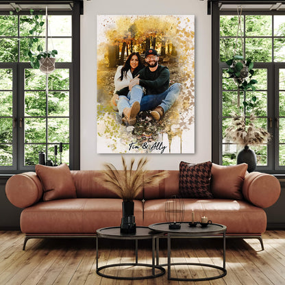Personalized Couple Portrait - A Thoughtful, Meaningful Gift for Your Partner — customer review photo showing received personalized product