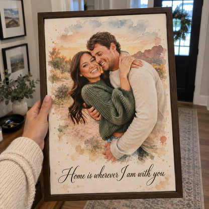 Personalized couple portraits, unique gifts for couples celebrating love and special memories