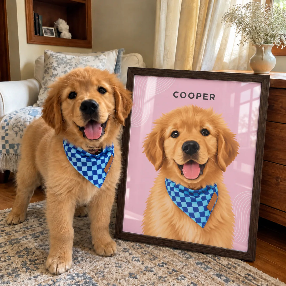Personalized dog portrait showcasing the beauty of professional pet portraits