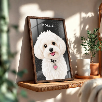 Watercolour dog portrait showcasing unique custom pet portraits for pet lovers