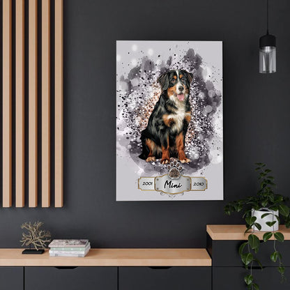 Pet Memorial Canvas With 'Scan & Play’ QR Code