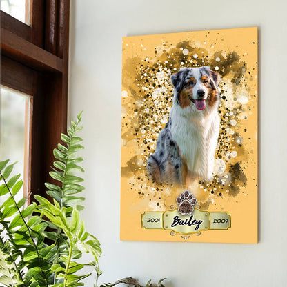 Pet Memorial Canvas With 'Scan & Play’ QR Code