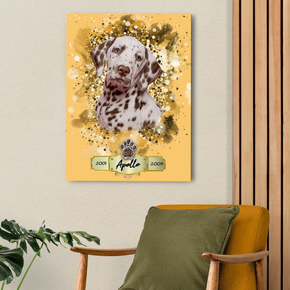 Pet Memorial Canvas With 'Scan & Play’ QR Code