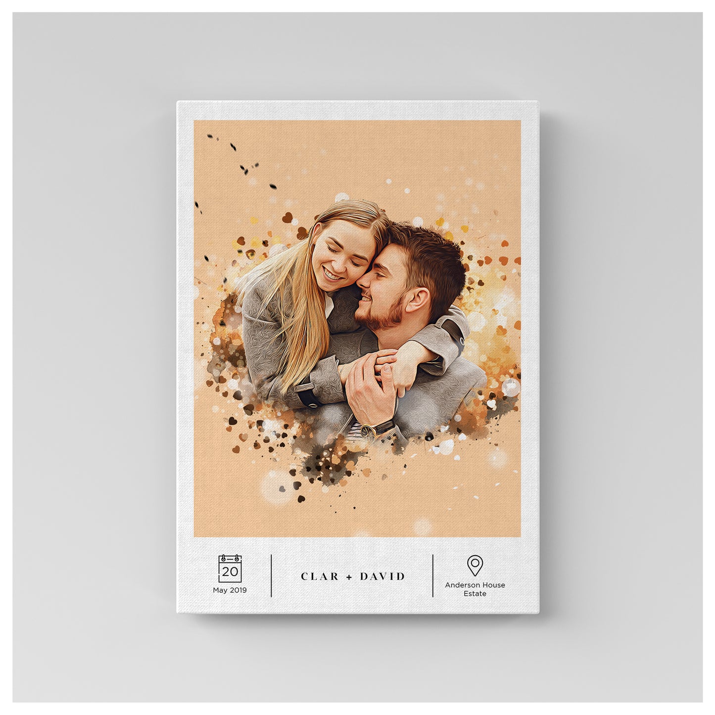 POC™ Couple Special Date & Place Canvas