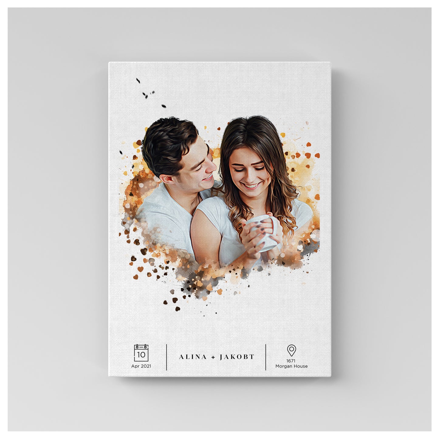 POC™ Couple Special Date & Place Canvas