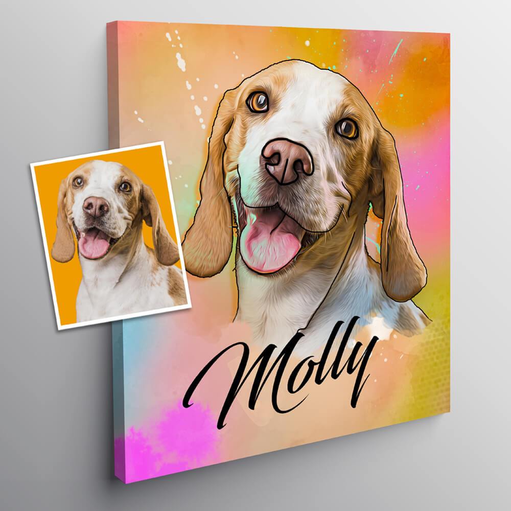 Aurora Portrait - Personalized Pet Art - Pet on Canvas