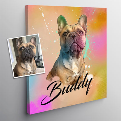 Aurora Portrait - Personalized Pet Art - Pet on Canvas