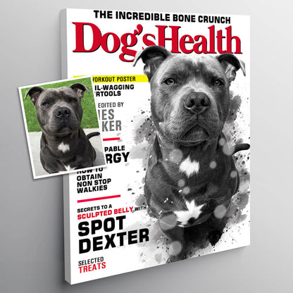 Custom Pet Magazine Cover - Pet on Canvas