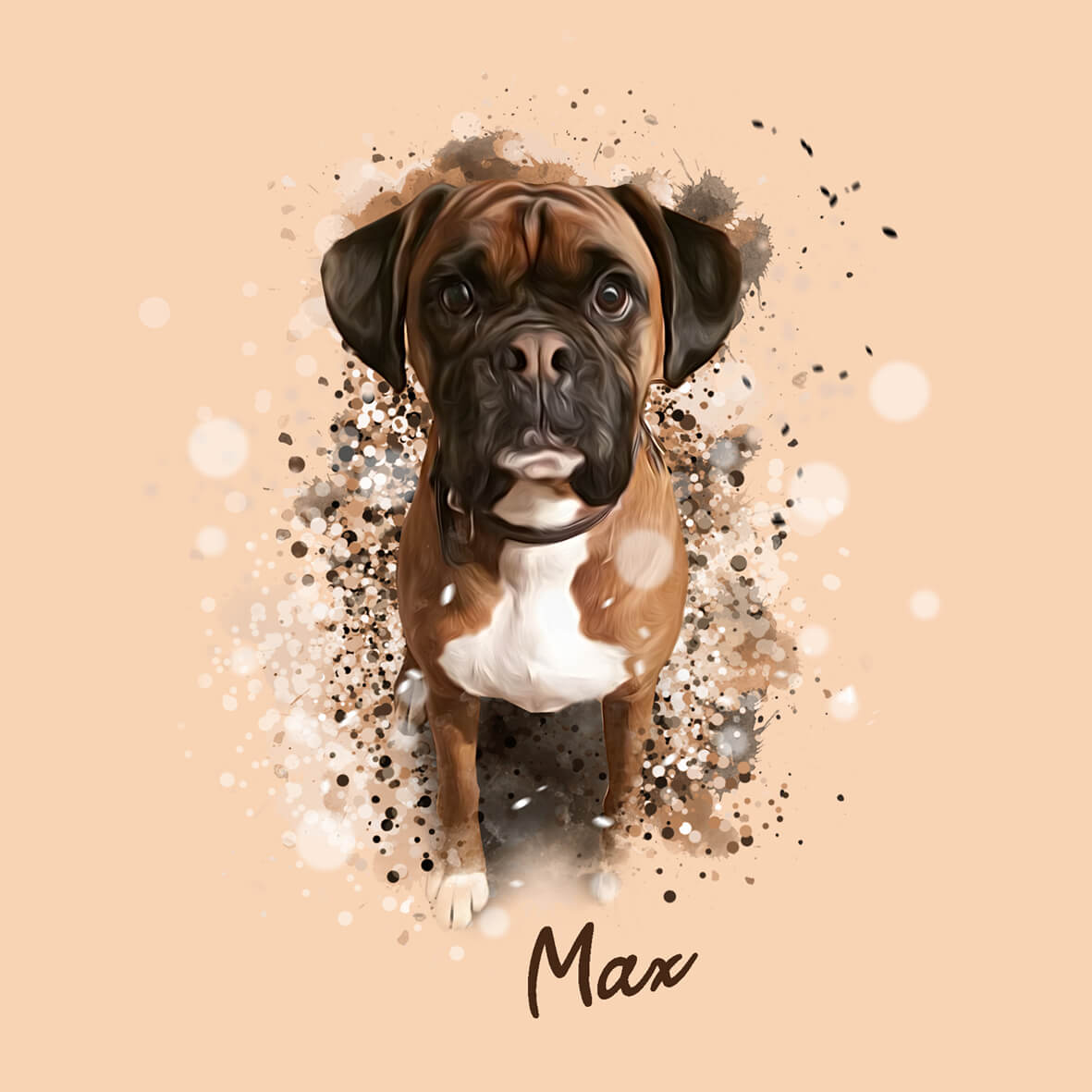 Digital File - Personalized Pet Art - Pet on Canvas