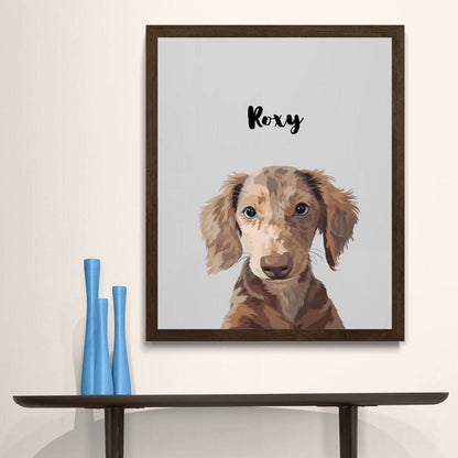 Illustrated Personalized Pet Portrait — customer review photo showing received personalized product