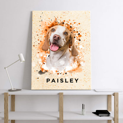 *LIMITED EDITION* Personalized Pet Art - Canvas - Pumpkin Spice - Pet on Canvas