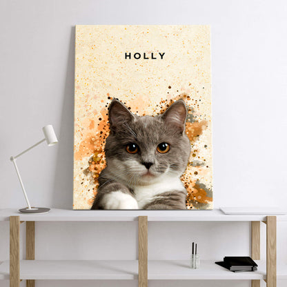 *LIMITED EDITION* Personalized Pet Art - Canvas - Pumpkin Spice - Pet on Canvas