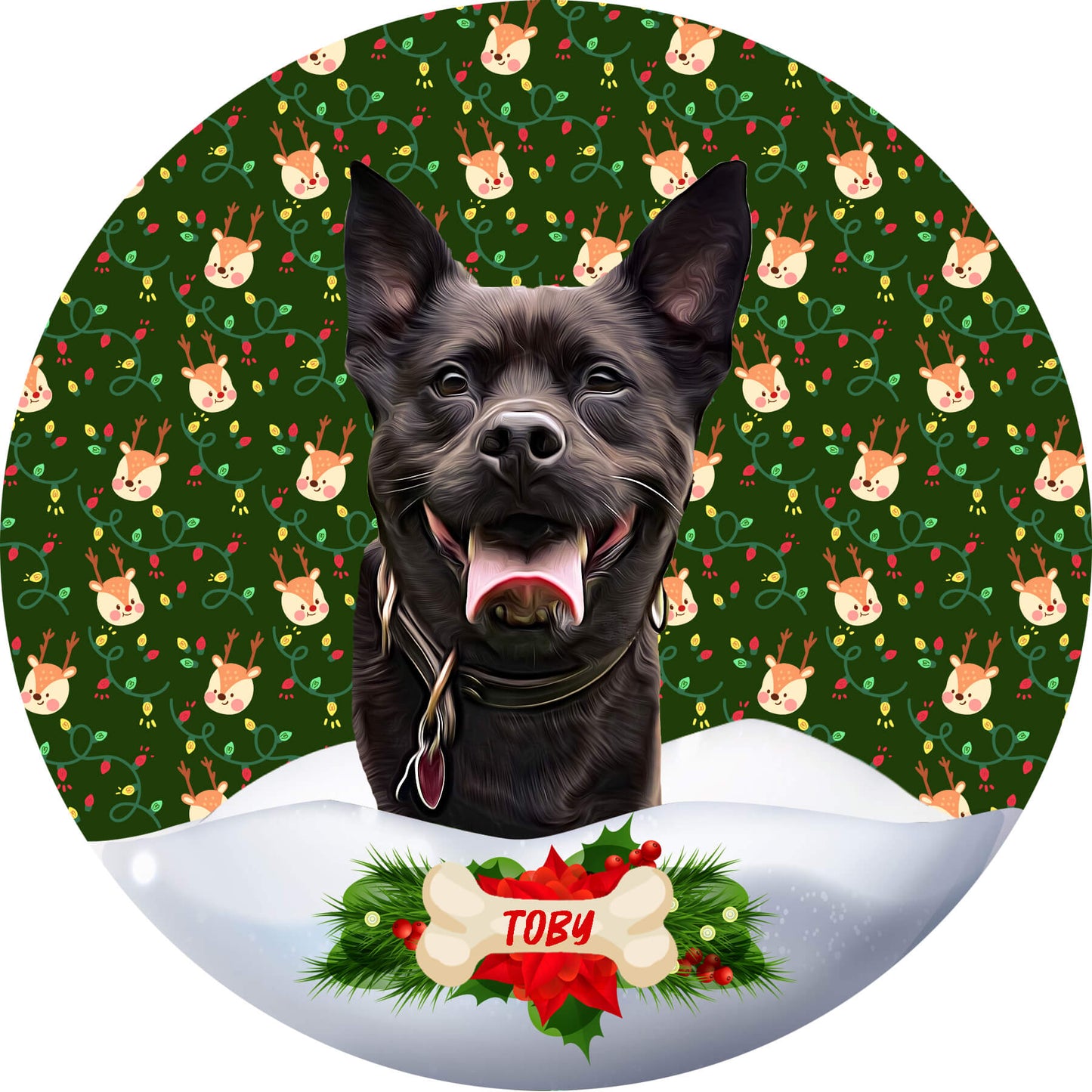 Personalised Christmas Pet Ornaments - Pet on Canvas