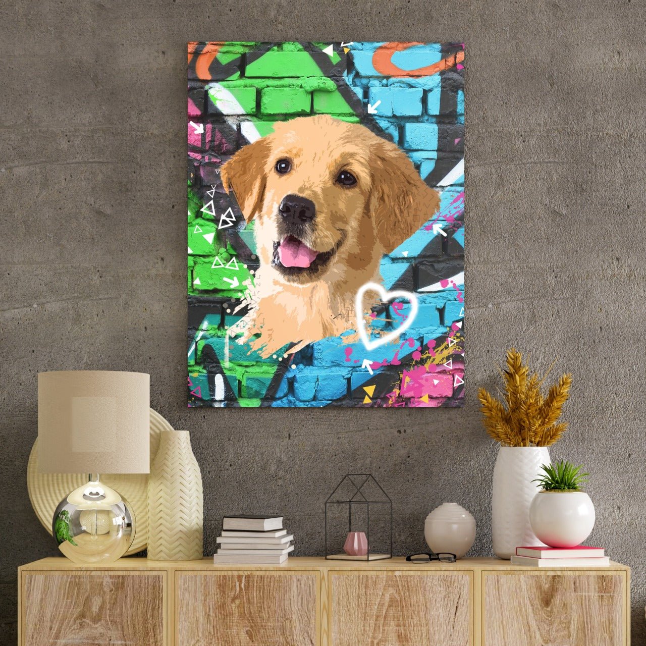 Personalized Pet Art - Graffiti Style - Pet on Canvas