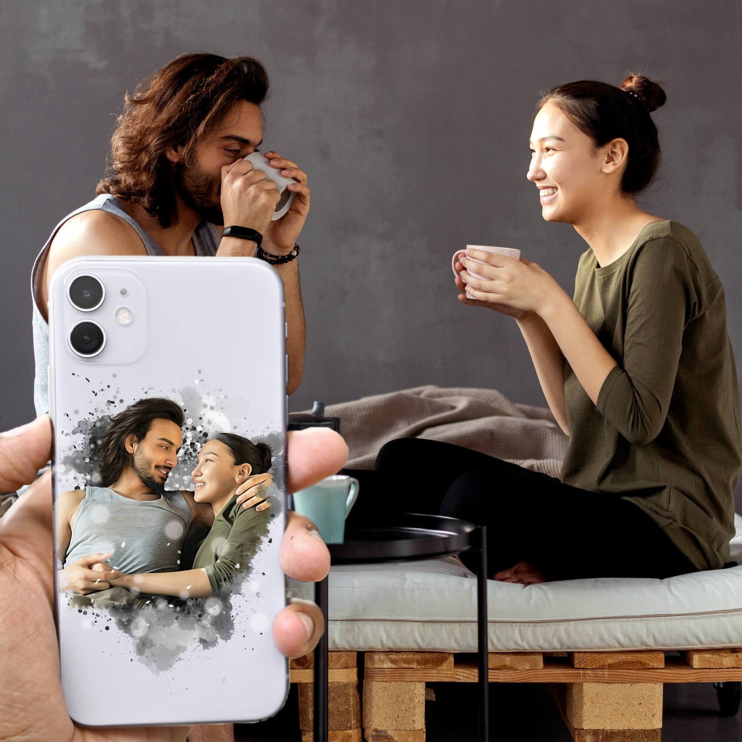 Phone Case - Personalized Family Art - Pet on Canvas